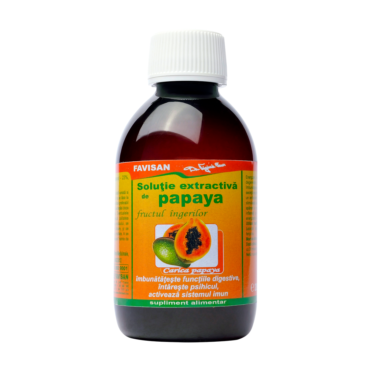 Solutie extractiva de papaya 200 ml