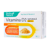 Vitamina D2 naturala 1000ui 30 capsule