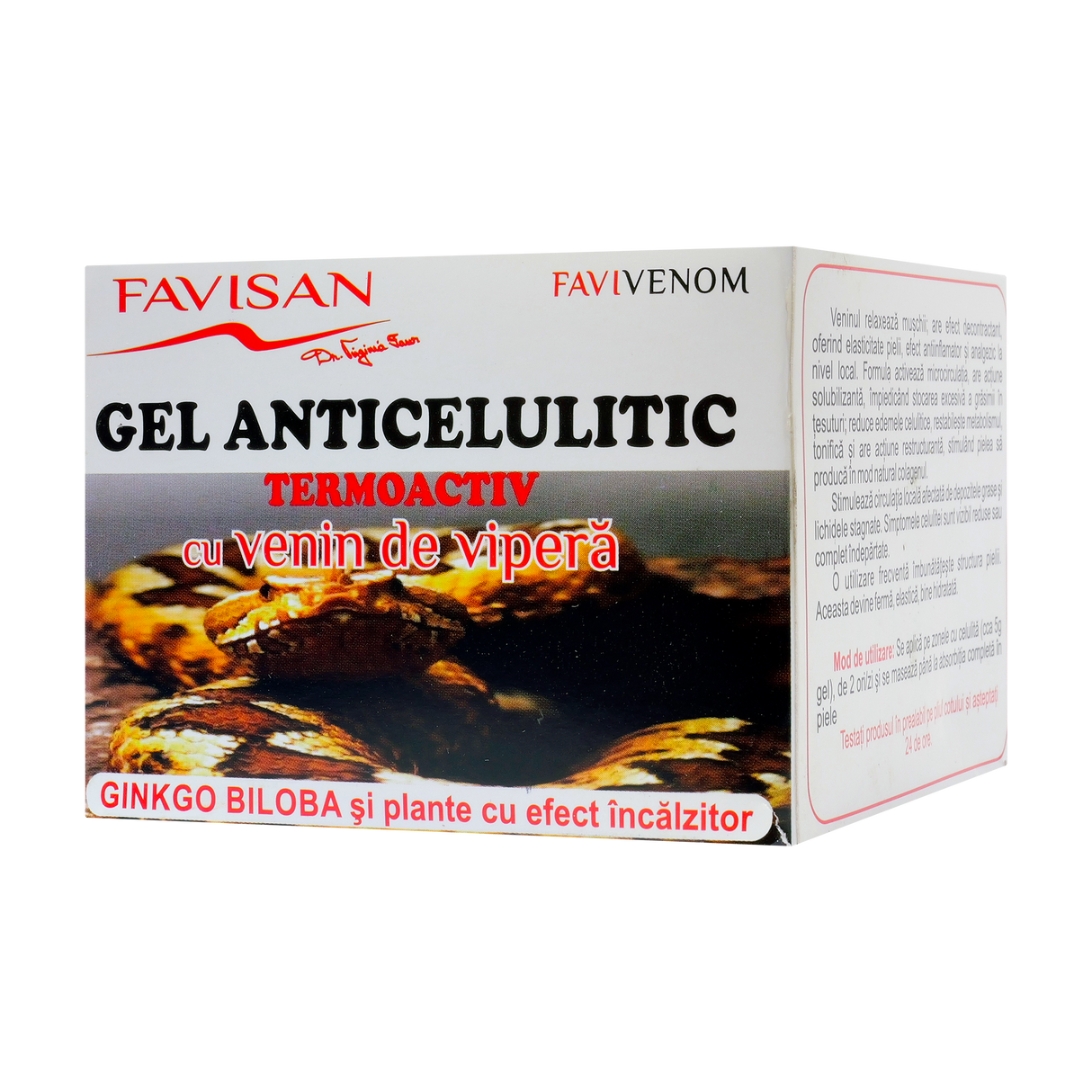 Gel anticelulitic termoactvi cu venin de vipera Favivenom 200 ml