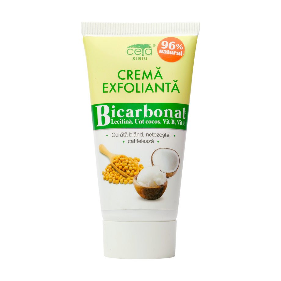 Crema exfolianta 96% naturala cu bicarbonat 50 ml