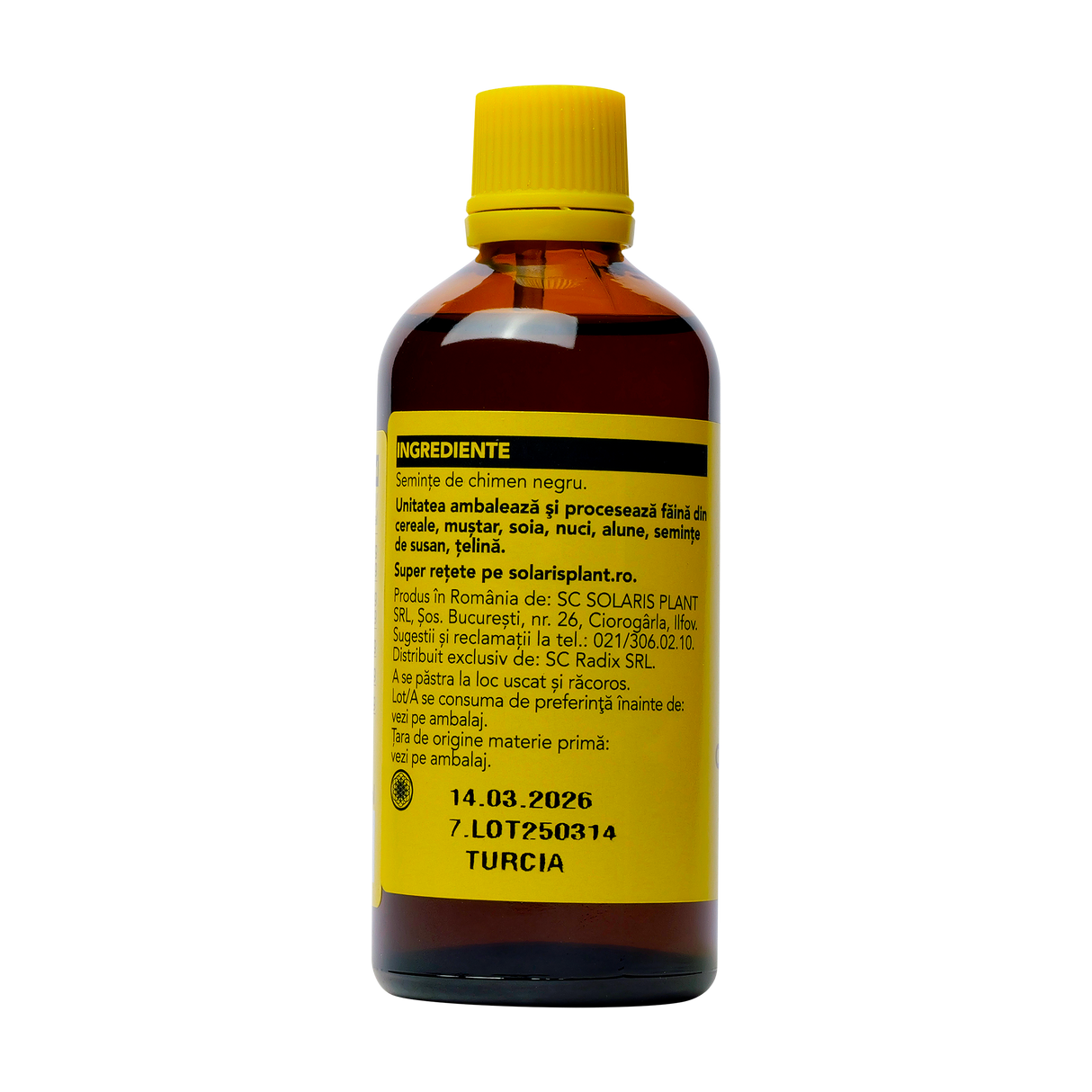 Ulei chimen negru Negrilica presat la rece 100 ml