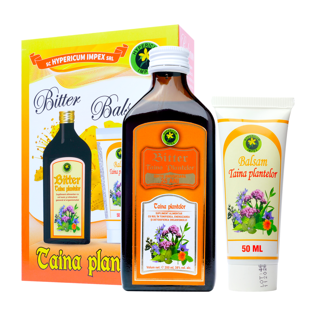 Pachet bitter taina plantelor 200ml + balsam taina plantelor 200 ml + 50 ml