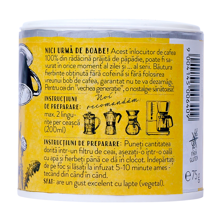 Cafea inlocuitor - radacina de papadie prajita 75 g