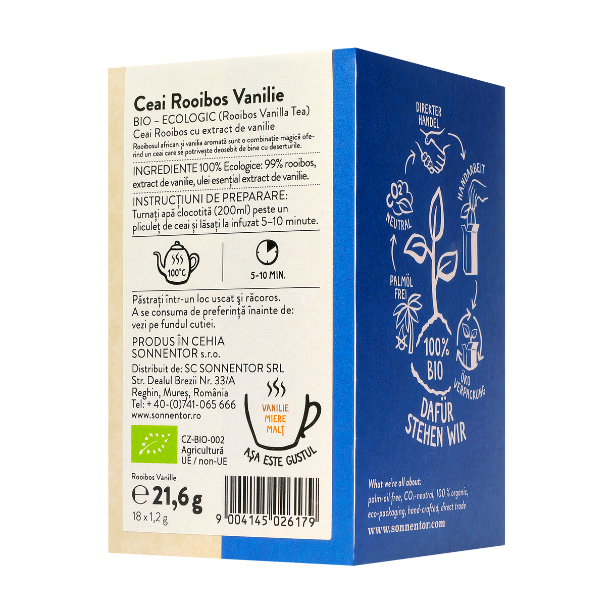 Ceai rooibos vanilie 18 plicuri