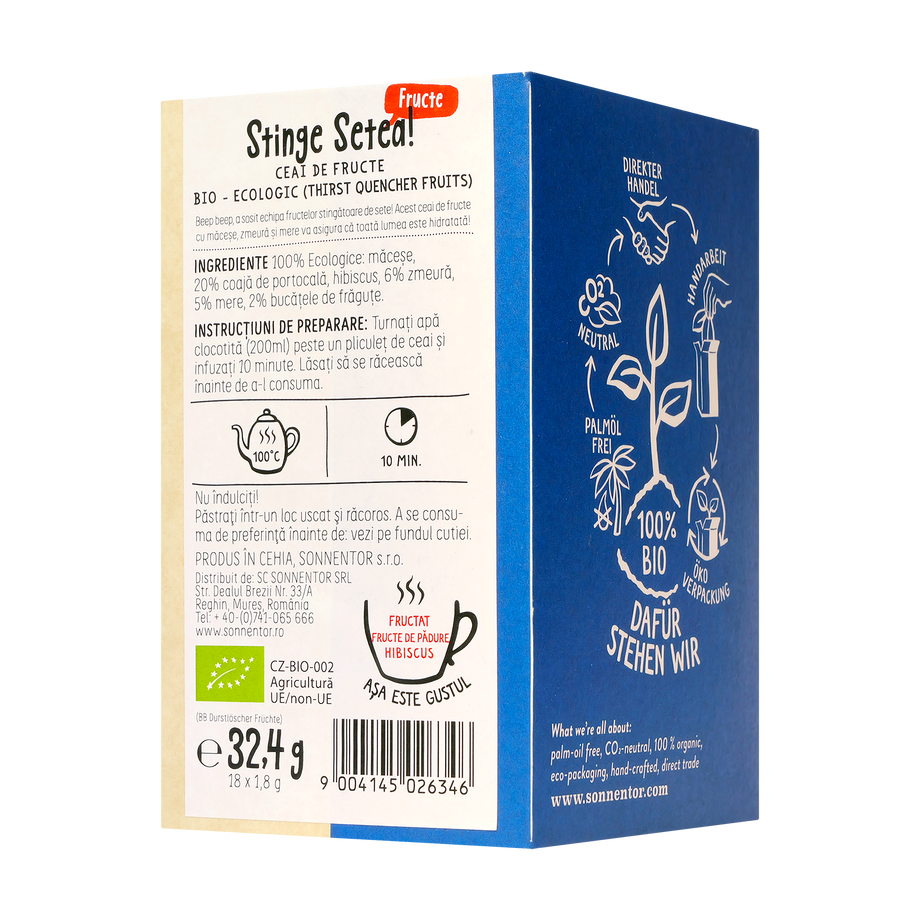 Ceai ing.stinge setea! fructe 18 plicuri
