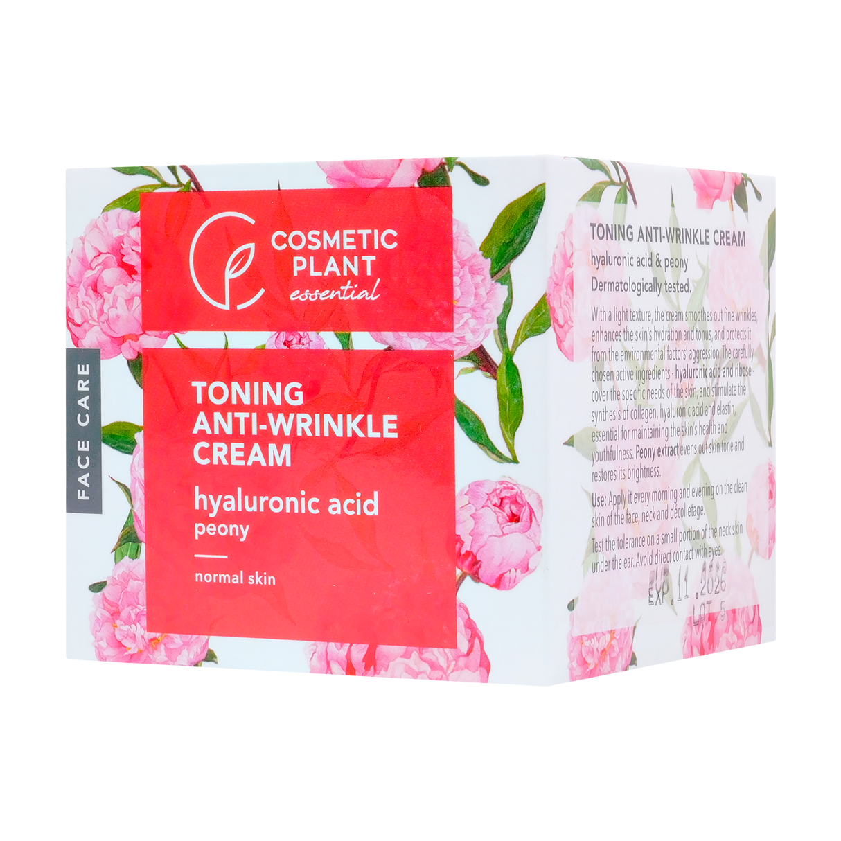 Crema antirid tonifianta cu acid hialuronic si bujor 50 ml