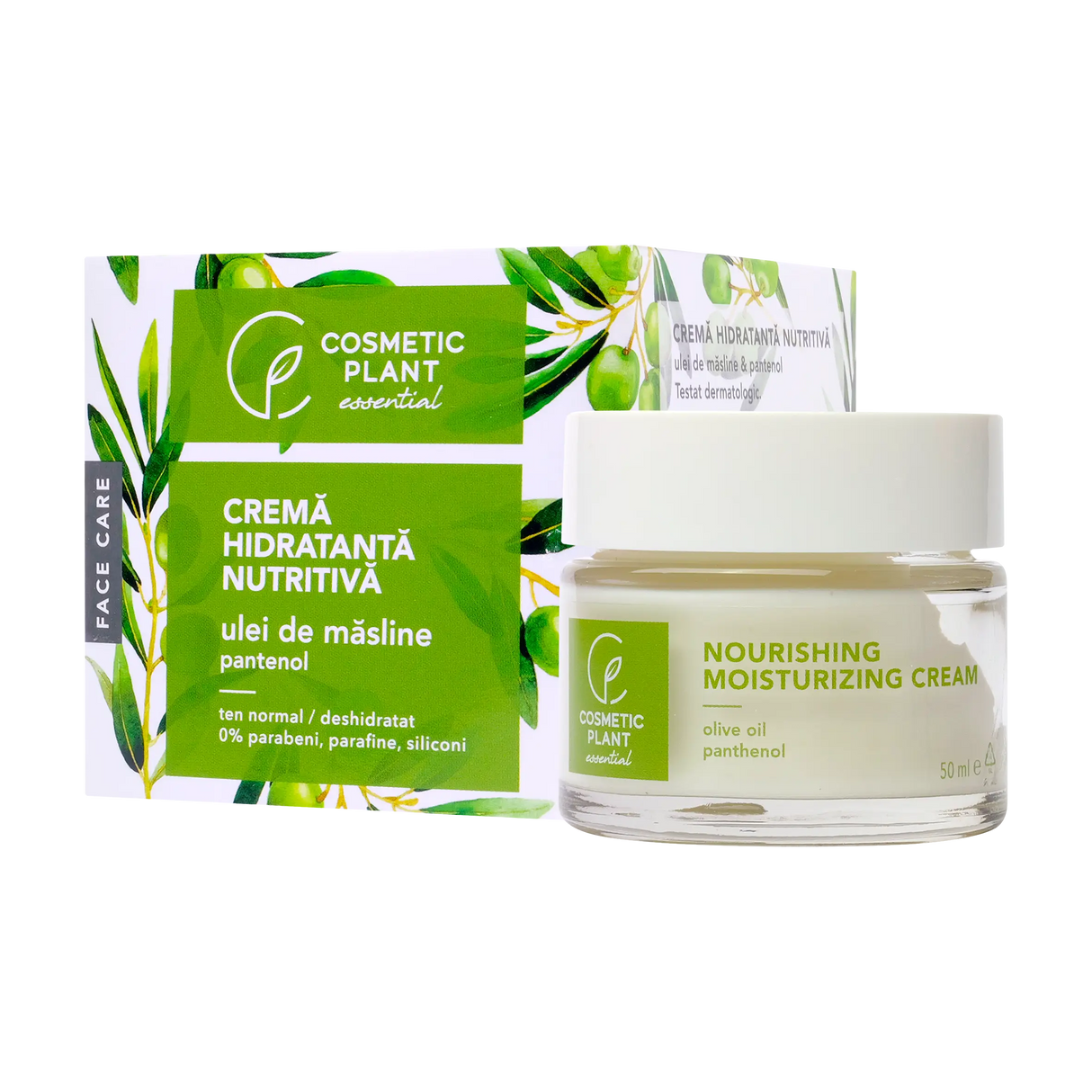 Crema hidratanta nutritiva cu ulei de masline si pantenol 50 ml
