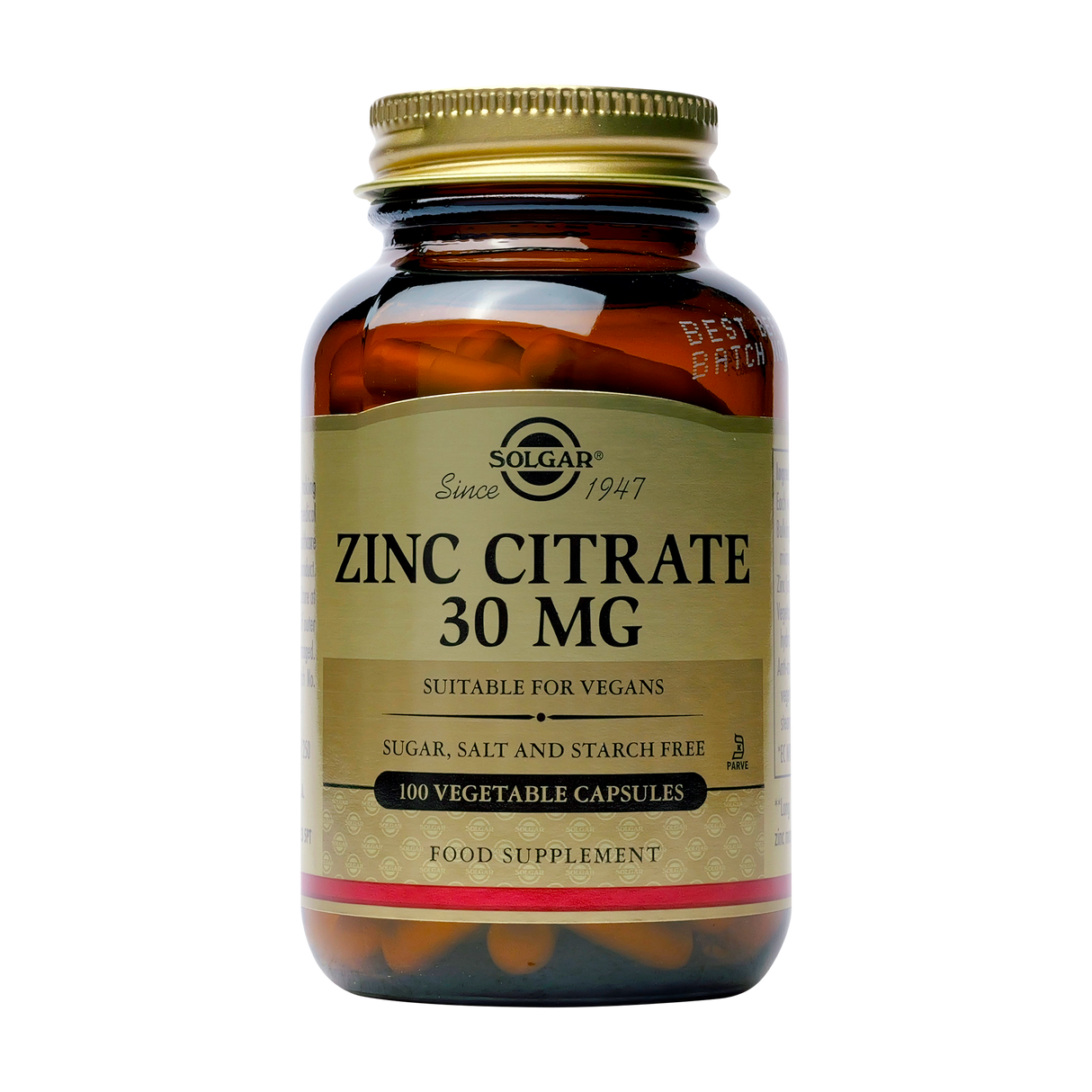 Zinc citrate 30mg 100 capsule