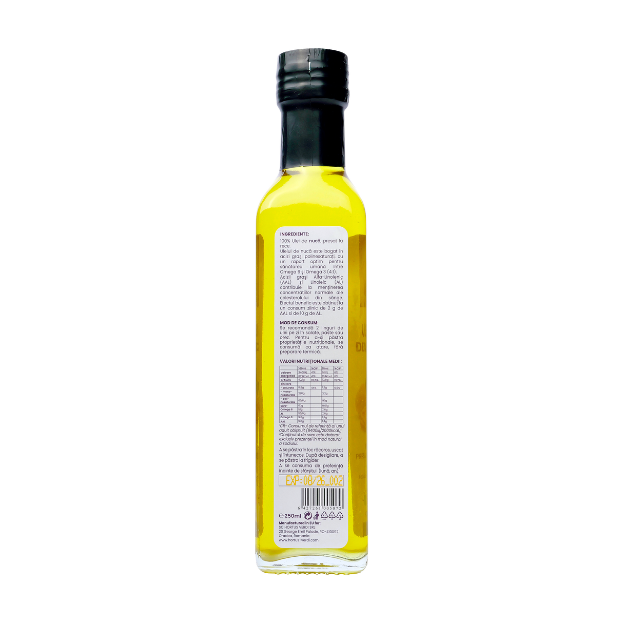 Ulei de nuca presat la rece 250 ml