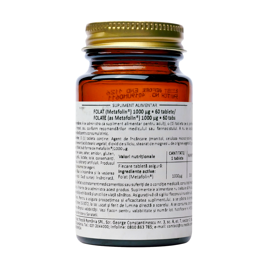 Folate as metafolin 1000mcg 60 tablete