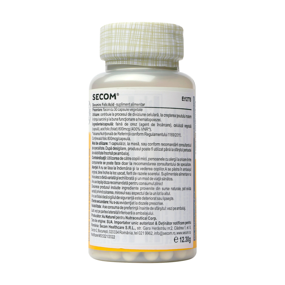Folic acid 800mcg 30 capsule
