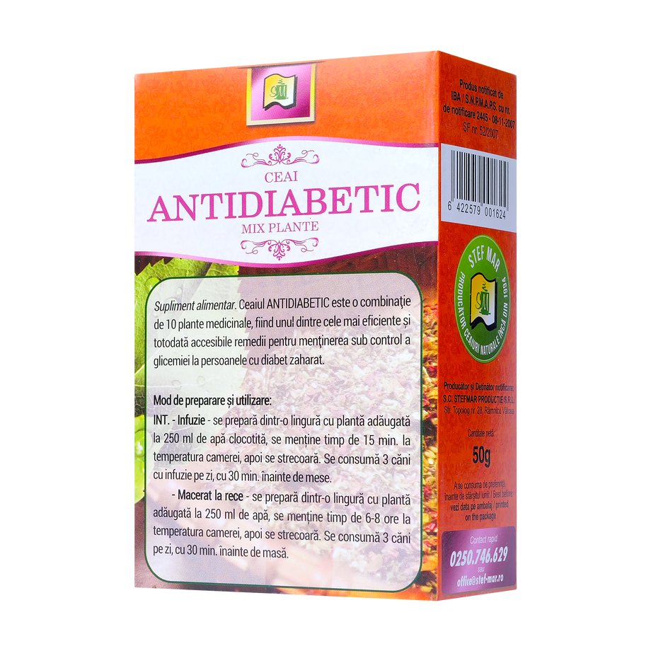 Ceai antidiabetic 50 g Stefmar