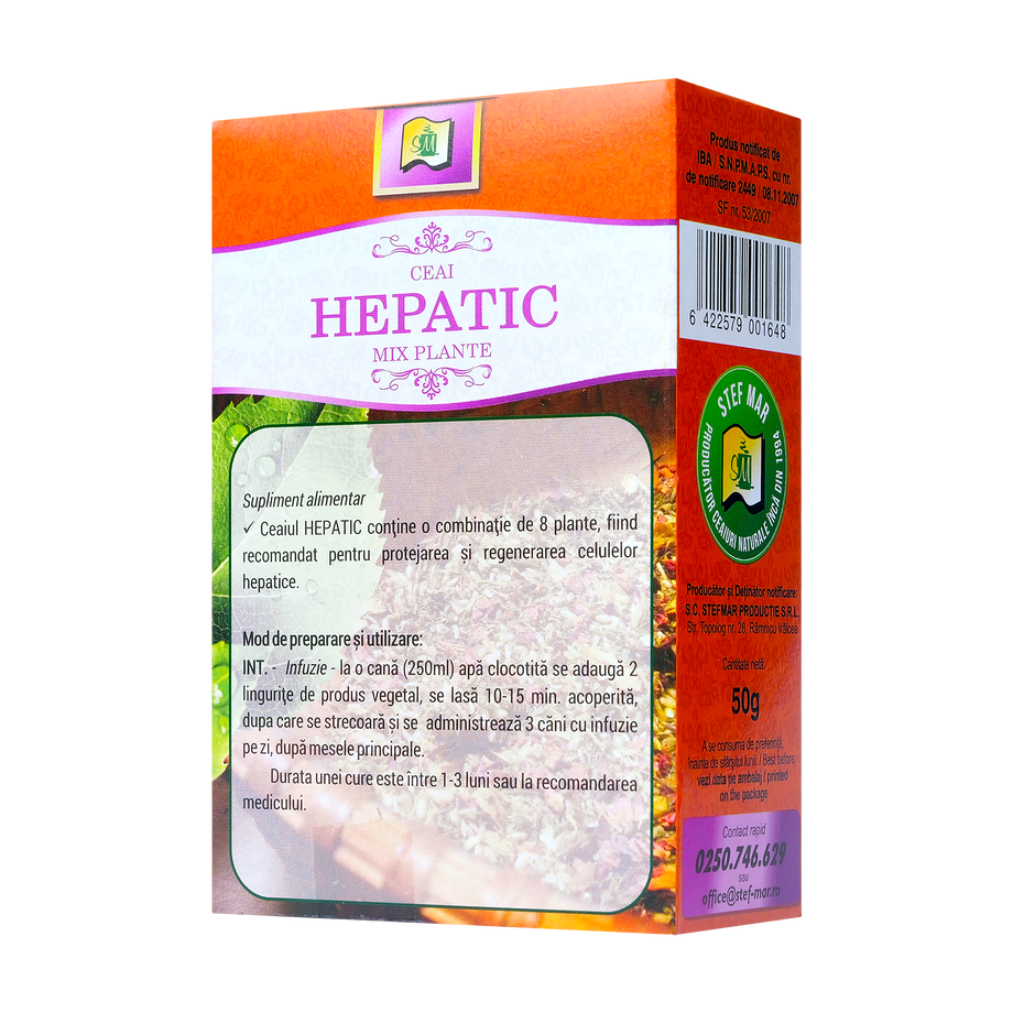 Ceai hepatic 50 g Stefmar
