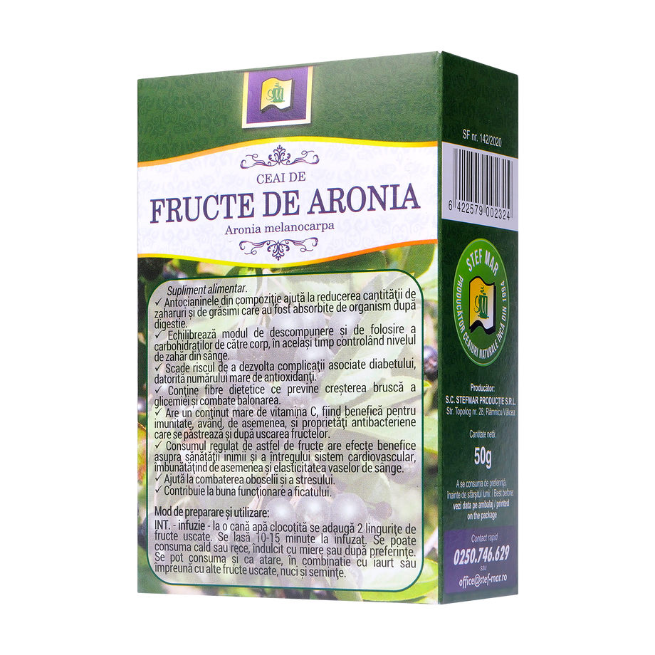 Ceai aronia fructe 50 g