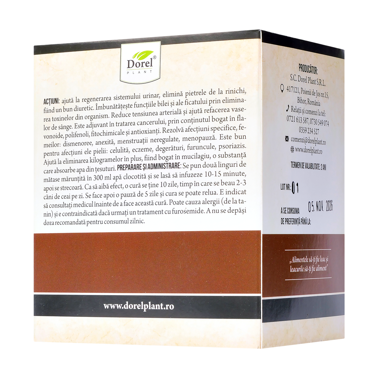 Ceai matase de porumb 50 g Dorel Plant