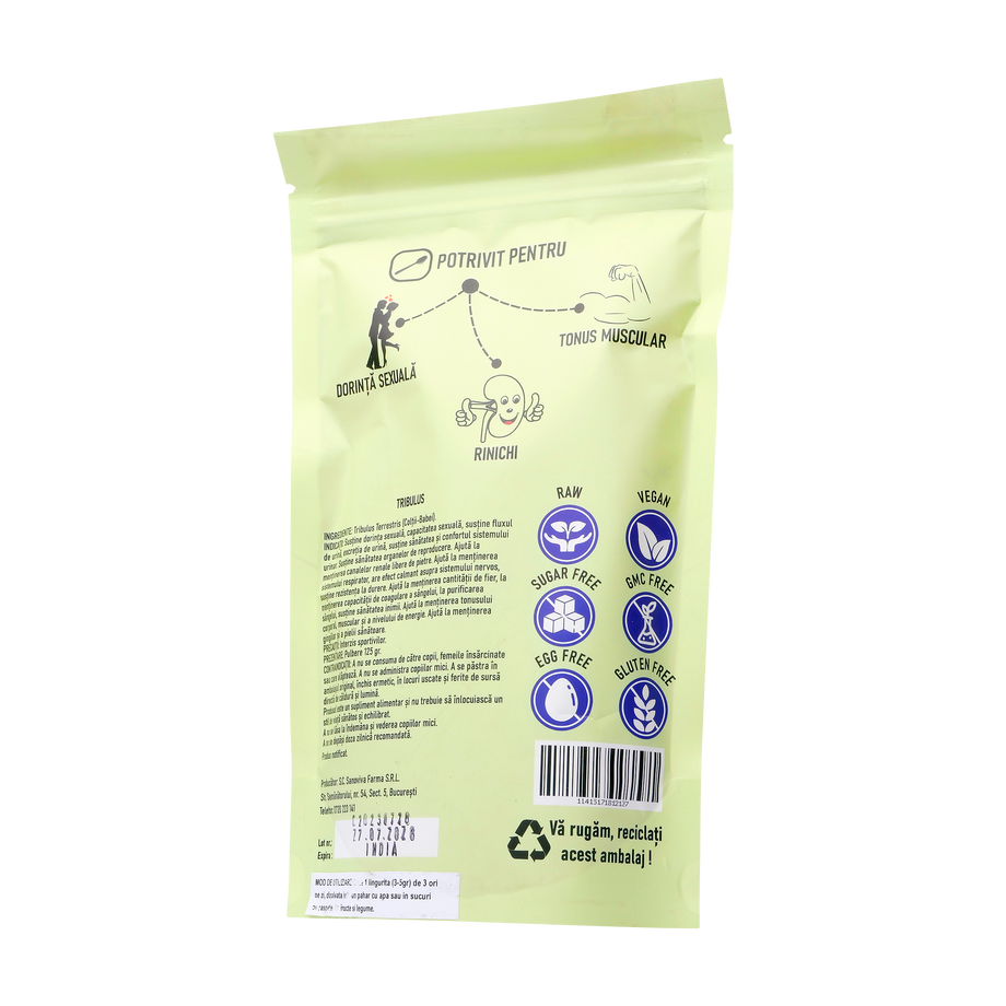 Tribulus terrestris pulbere 125 g