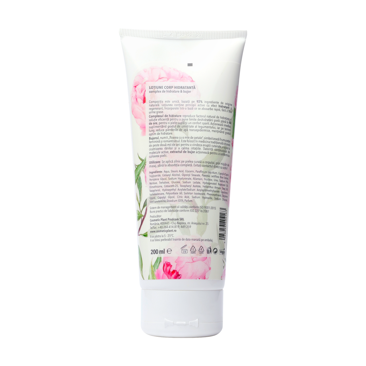 Lotiune corp hidratanta cu extract de bujor 200 ml