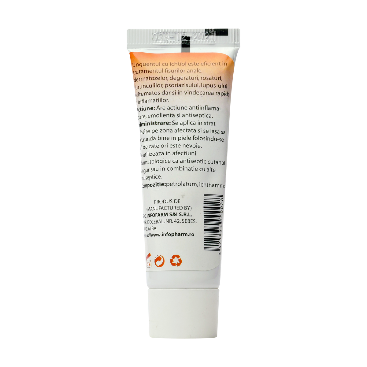 Unguent cu ichtiol 10% 25 ml