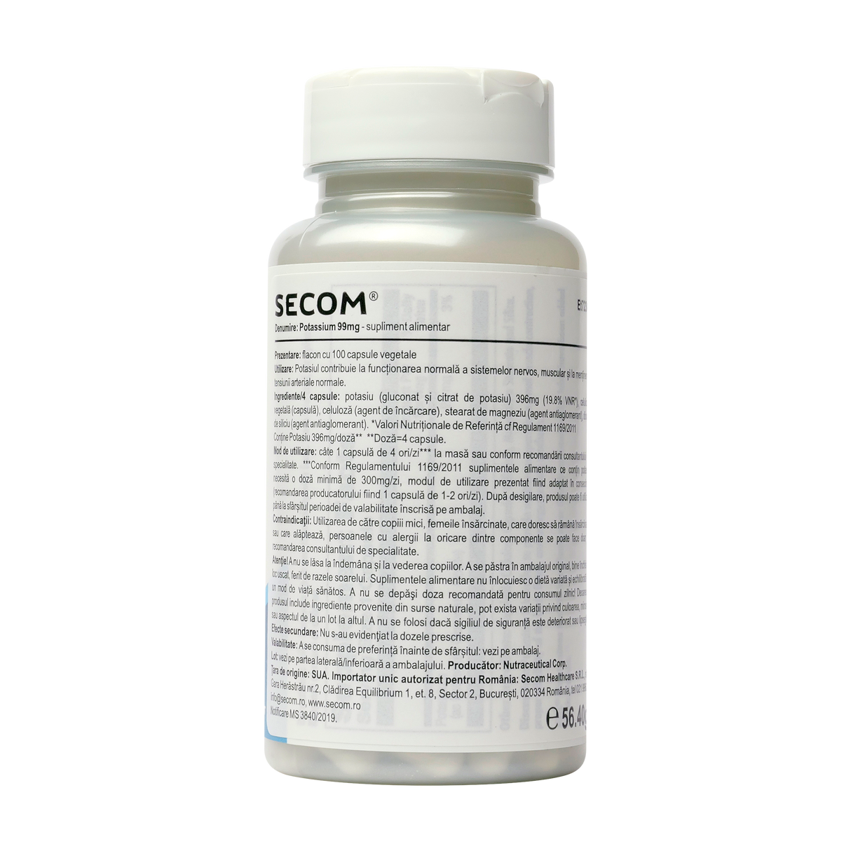 Potasiu 99mg 100 capsule