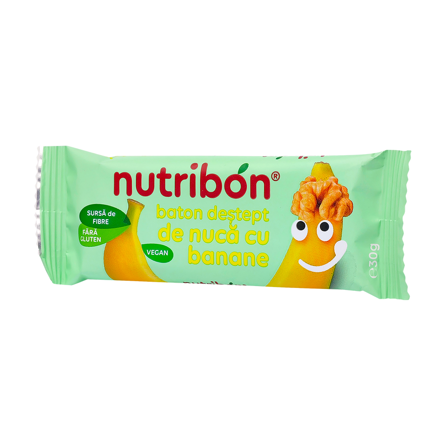 Baton Vegan de Nuca cu Banane fara gluten "Nutribon" 30 g
