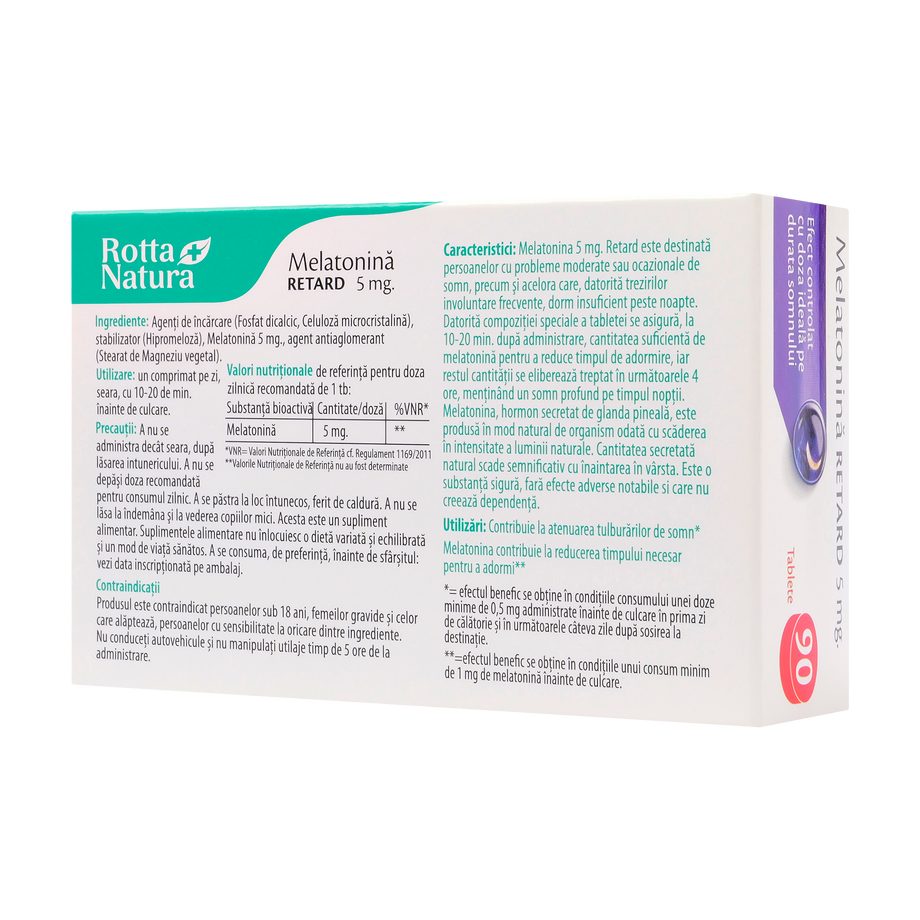 Melatonina retard 5mg 90 tablete