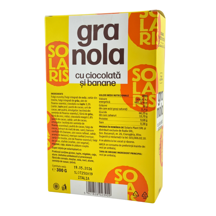 Granola cu ciocolata si banane 300 g