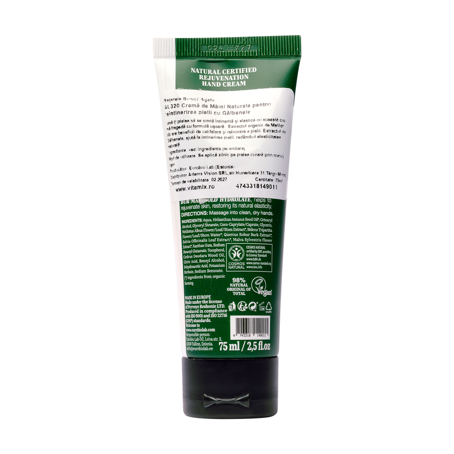Crema de maini pentru reintinerirea pielii cu Extract de Galbenele 75 ml