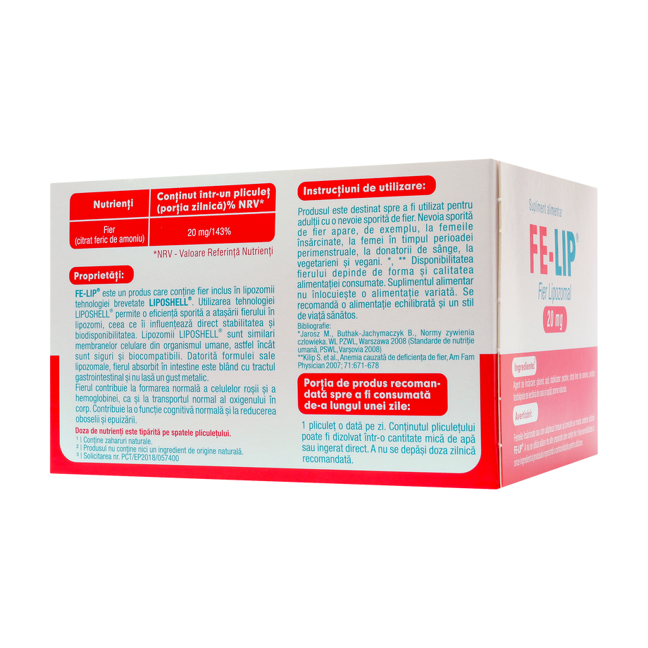 Fier Lipozomal 20 mg 30 plicuri