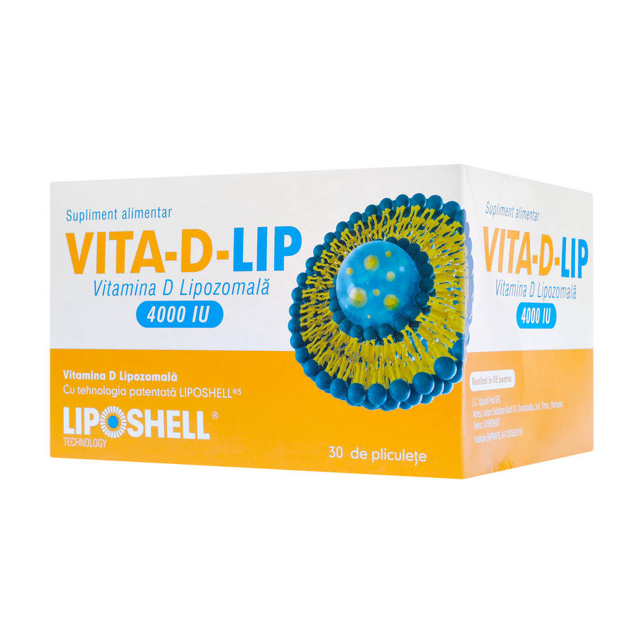 Vitamina D 4000 UI Lipozomala 30 plicuri