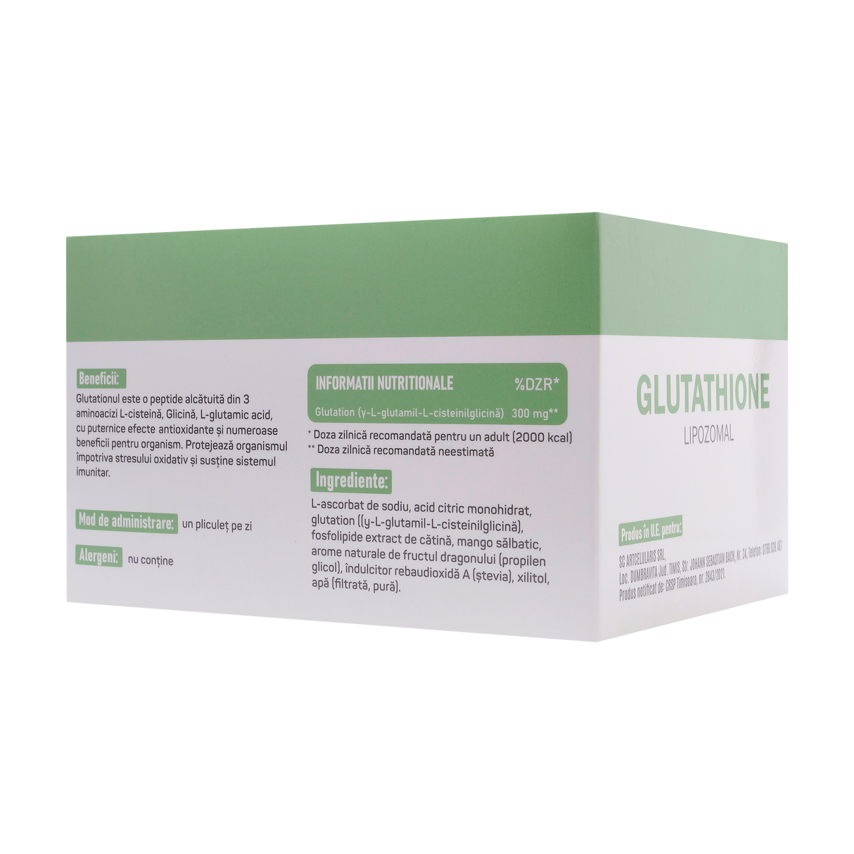 Glutathione lipozomal Liporom 300mg 30 plicuri