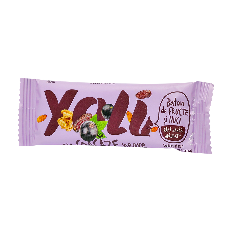 Baton de Fructe "yoli" cu Coacaze Negre 30 g