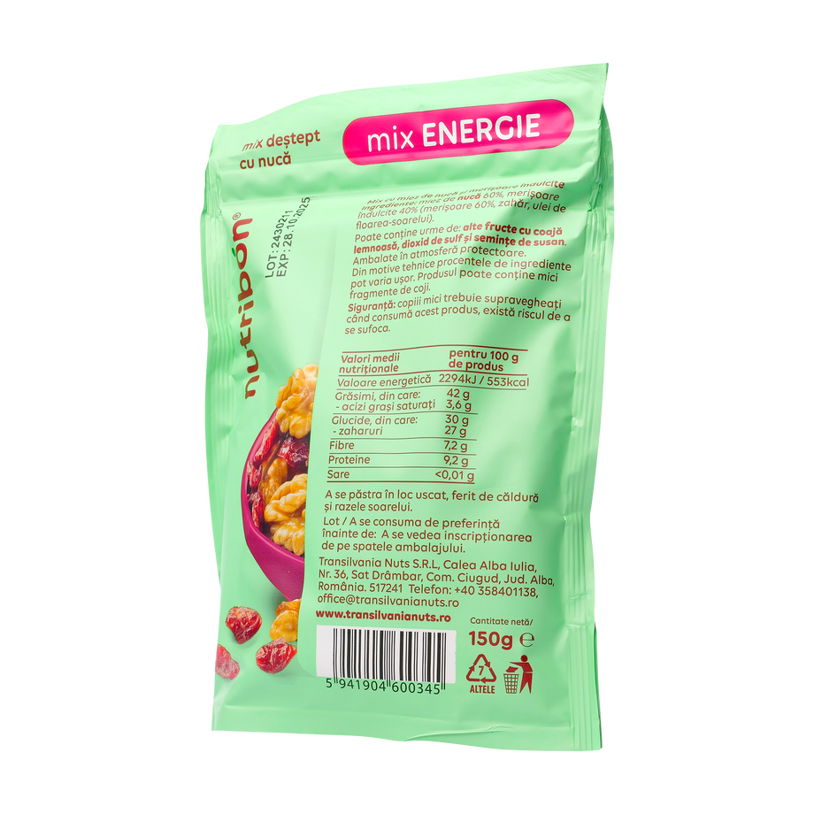 Mix energie (miez de nuca si merisoare) 150 g