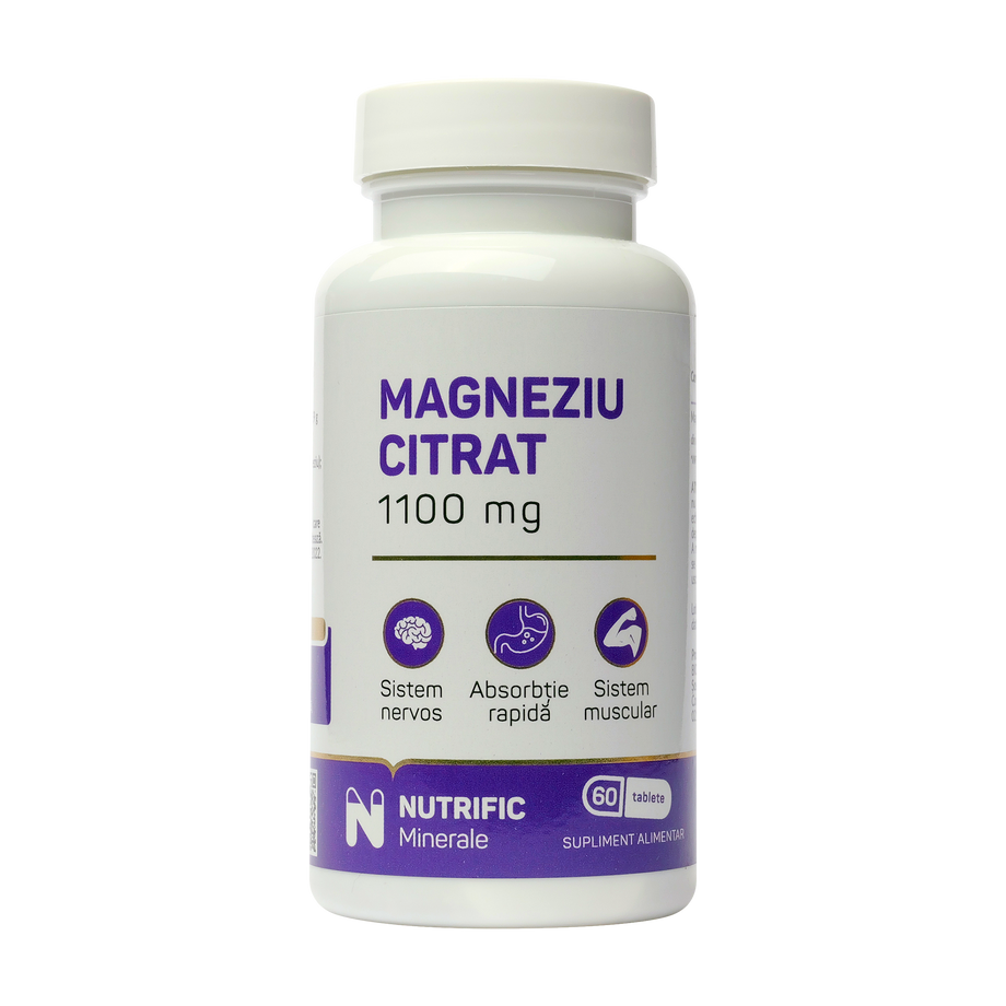 Magneziu citrat 375mg 60 tablete