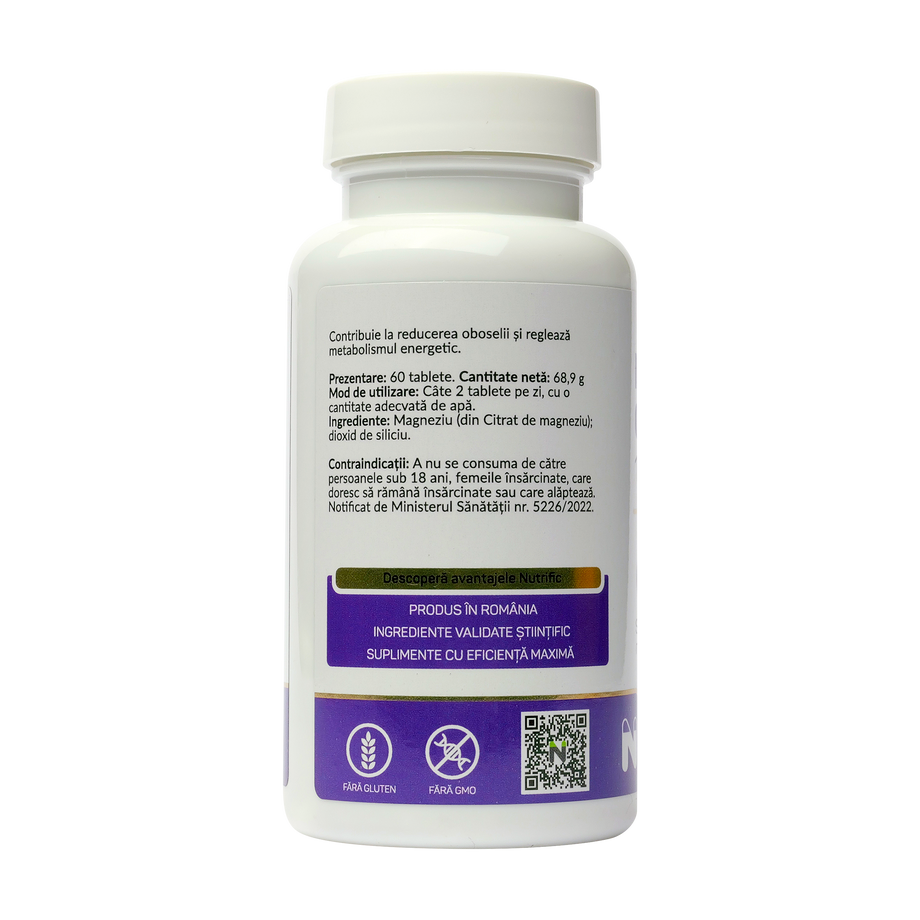 Magneziu citrat 375mg 60 tablete