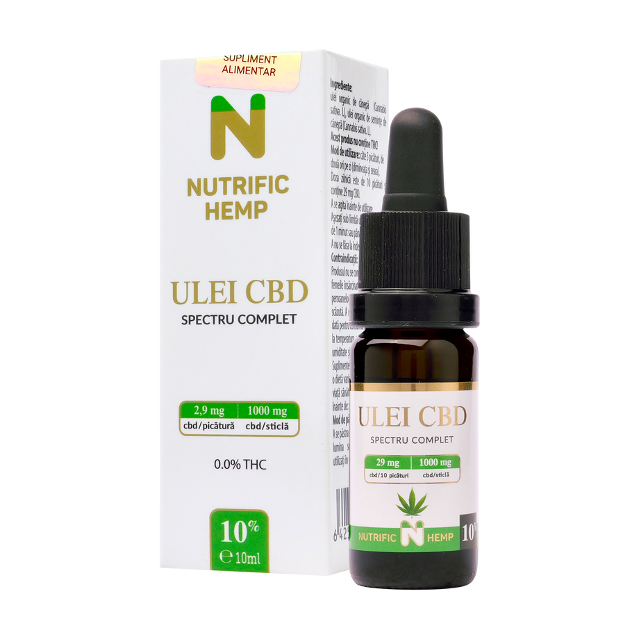 Ulei cbd 10%, spectru complet 1000 mg CBD 10 ml