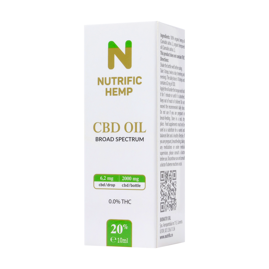 Ulei cbd 20%, spectru complet 2000 mg CBD 10 ml