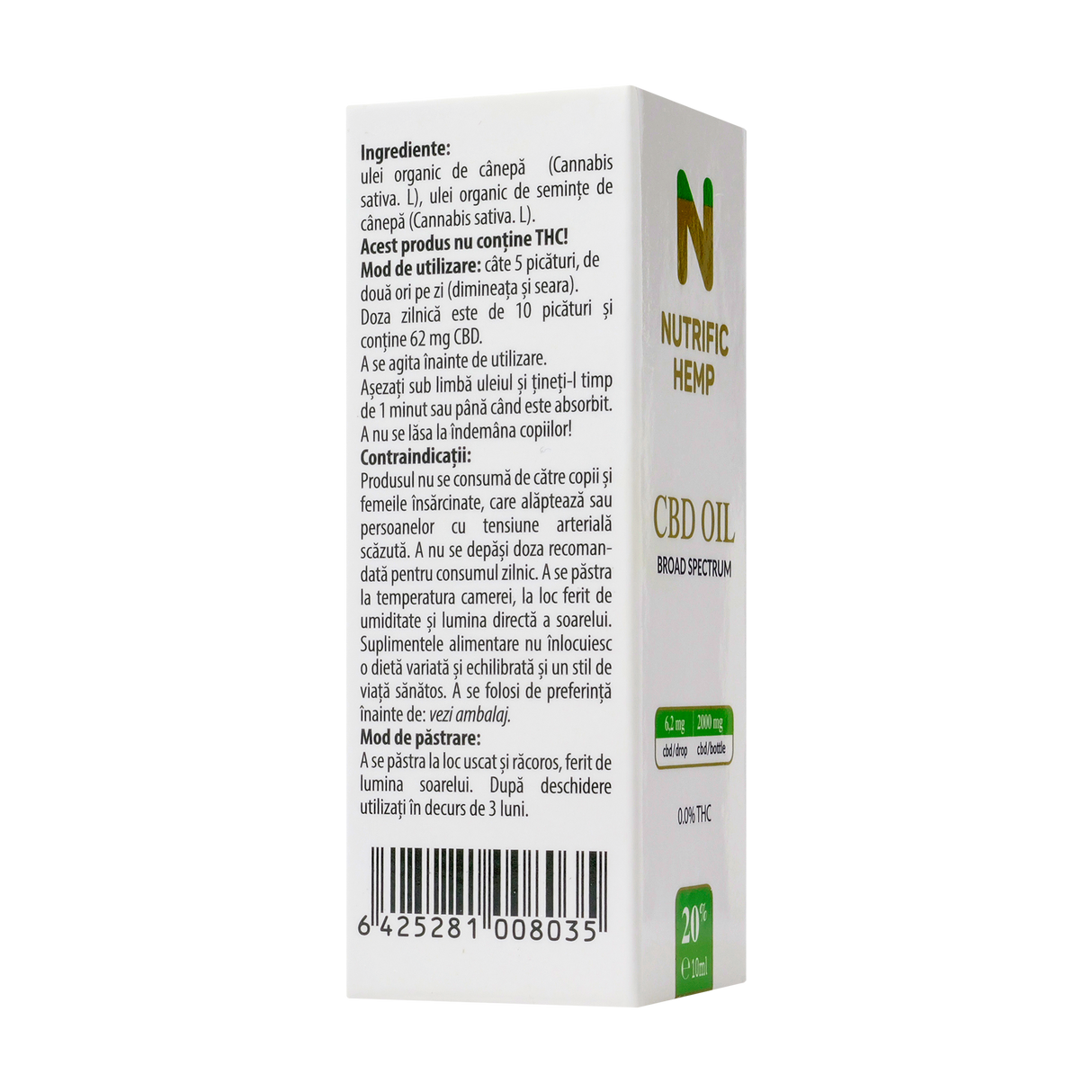 Ulei cbd 20%, spectru complet 2000 mg CBD 10 ml