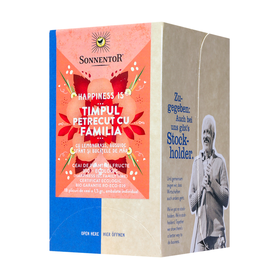 Ceai happiness is...timpul petrecut cu familia 18 plicuri