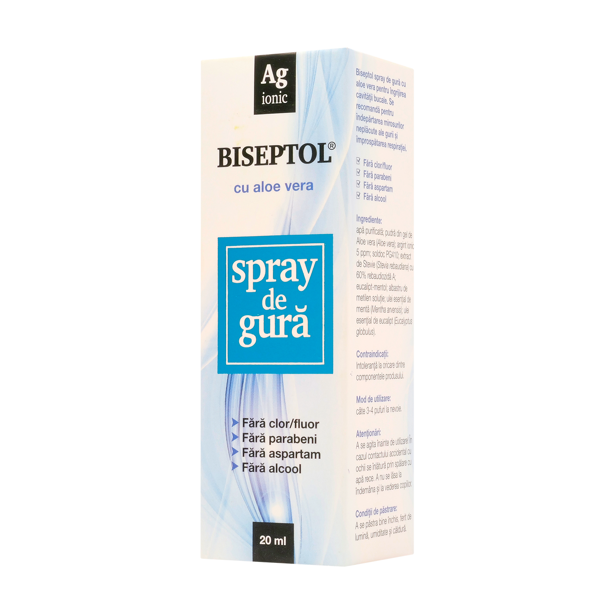 Biseptol spray de gura cu aloe vera 20 ml