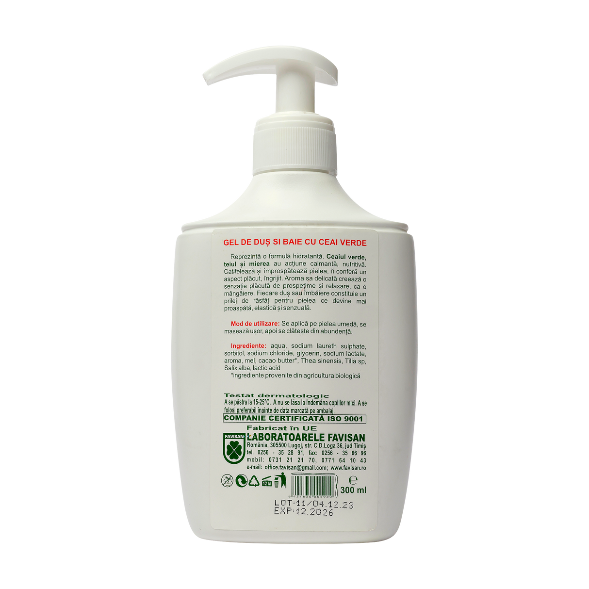 Gel dus s ibaie cu ceai verde 300 ml