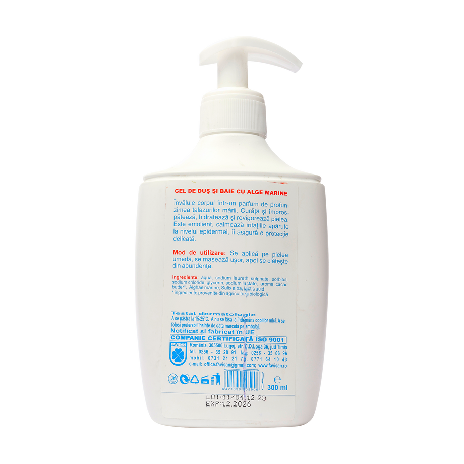 Gel de dus si baie cu alge marine 300 ml