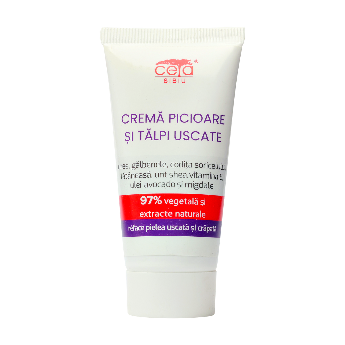 Crema picioare si talpi uscate 97% vegetala 50 ml