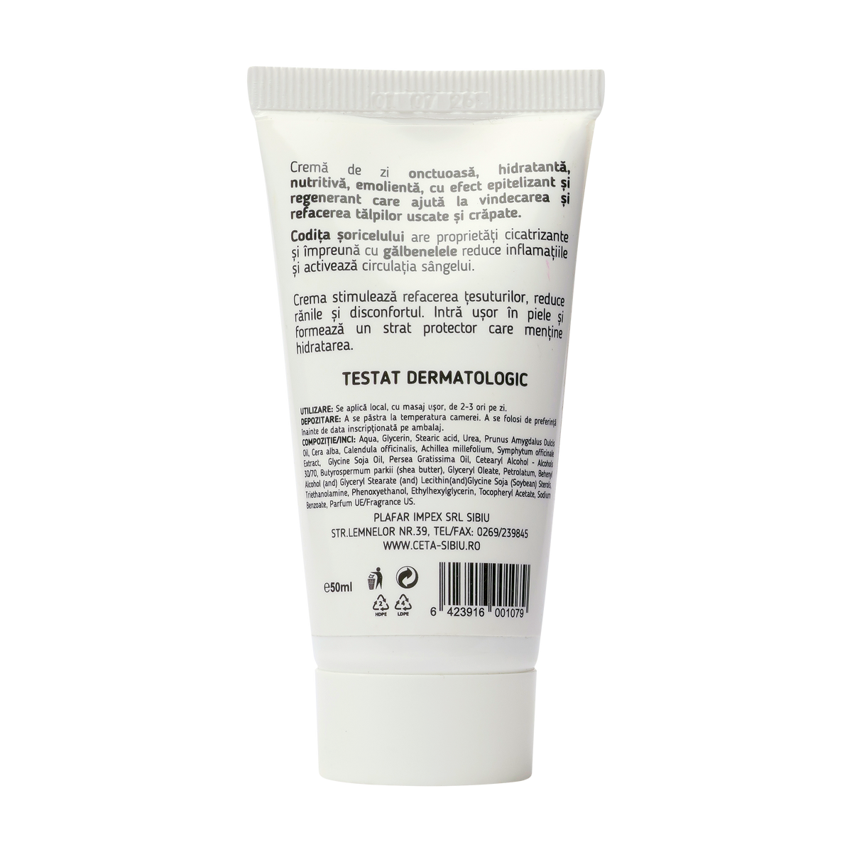 Crema picioare si talpi uscate 97% vegetala 50 ml