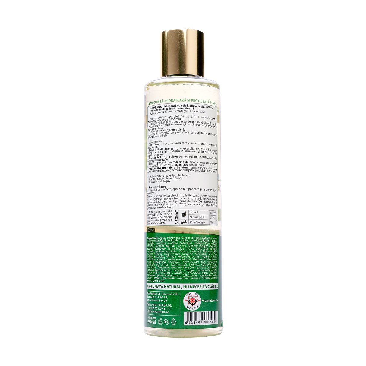 Apa micelara hidratanta acid hialuronic & aloe vera 250 ml