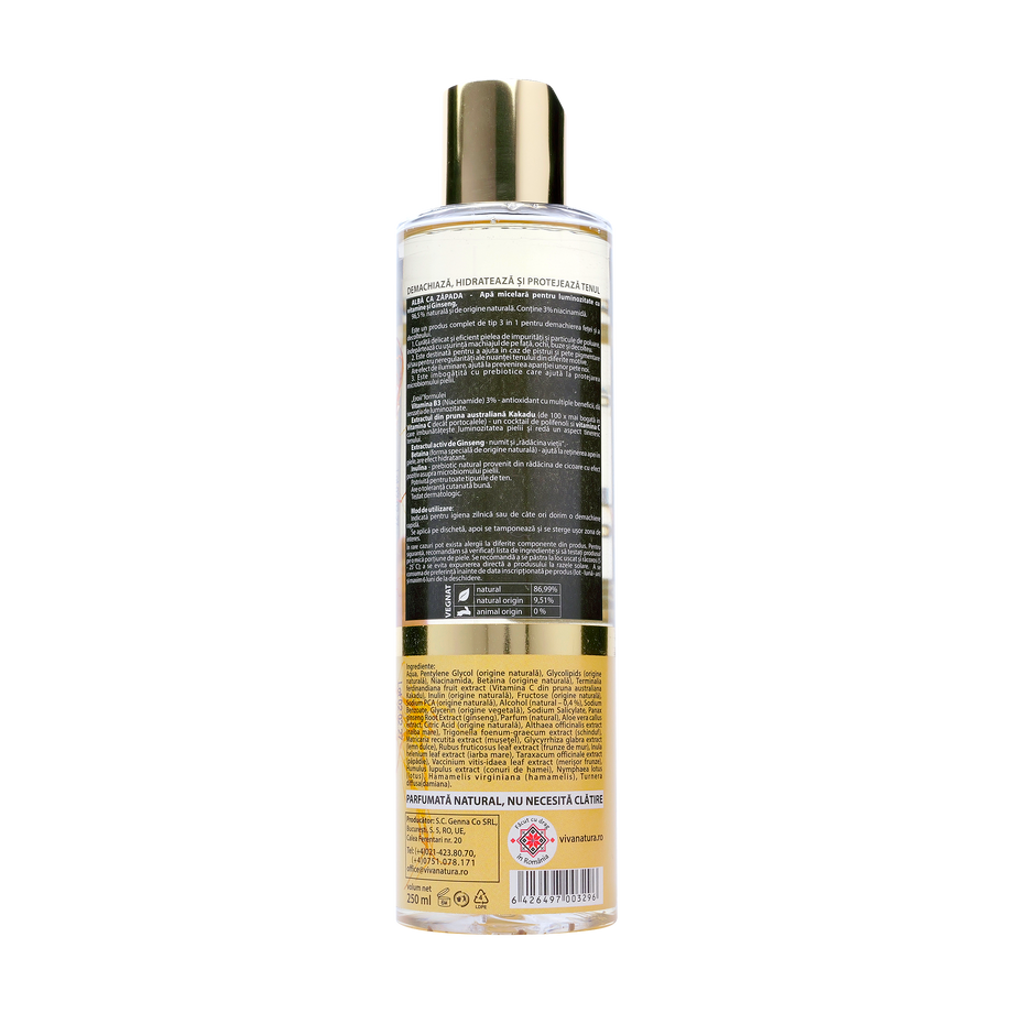 Apa micelara luminozitate ginseng & vitamine 250 ml