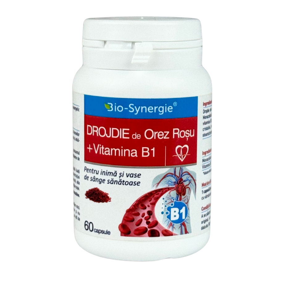 Drojdie de orez rosu +vitamina B1 60 capsule