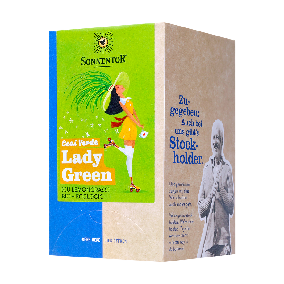 Ceai verde lady green (cu lemongrass) 18 plicuri