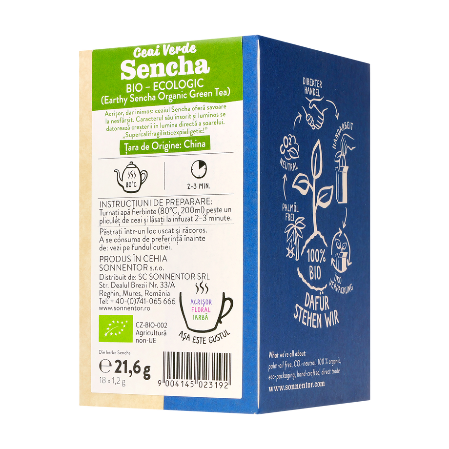 Ceai verde sencha 18 plicuri