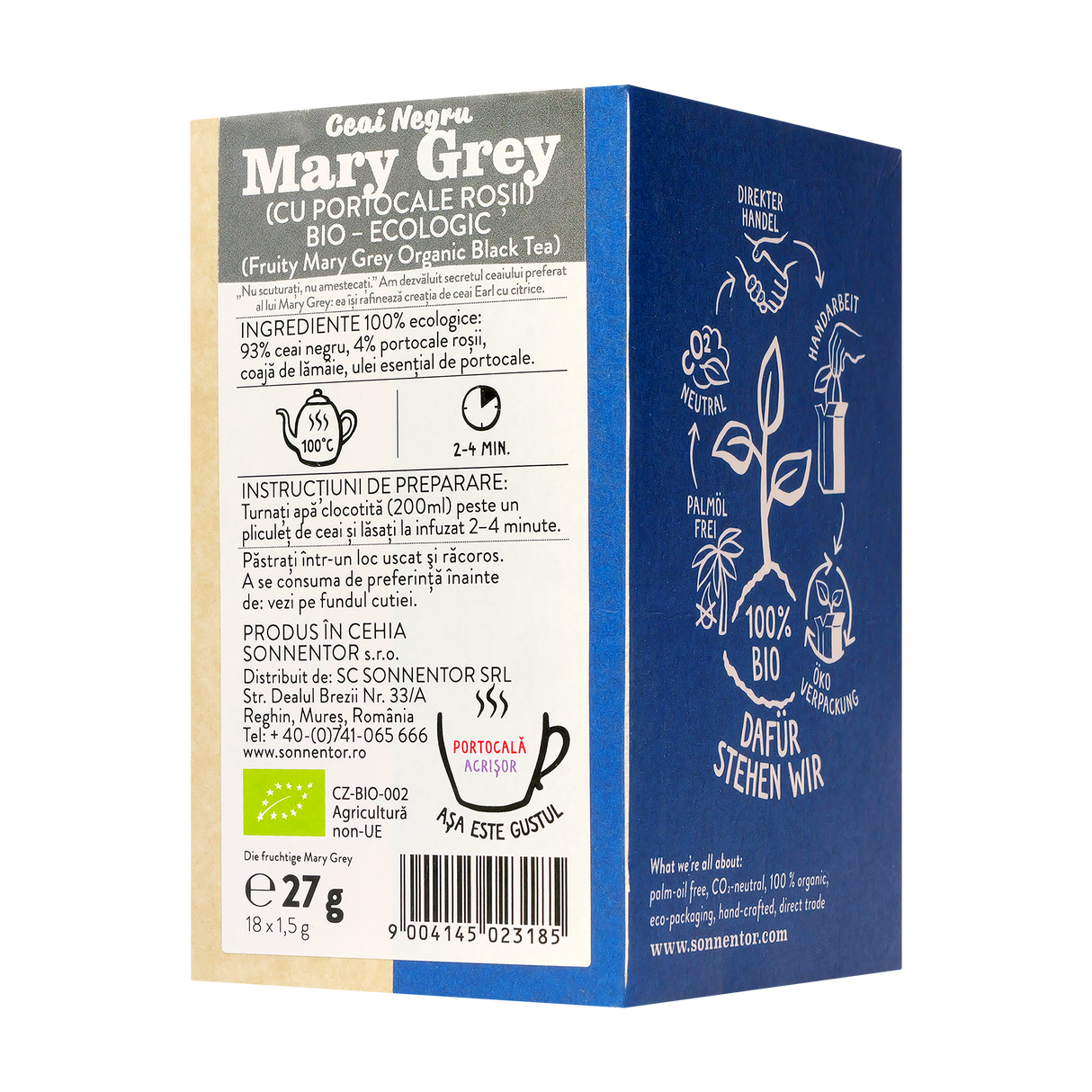 Ceai negru mary grey (cu protocale rosii) 18 plicuri