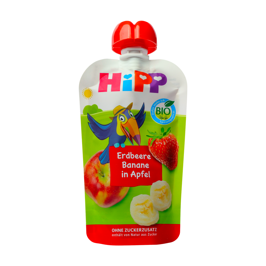 Piure de fructe Hippis mar-capsuni-banana 100 g